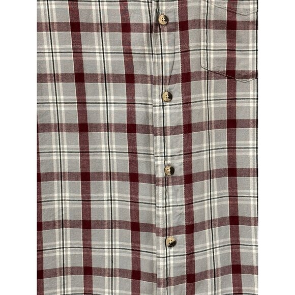 🍒 2/$20 🍒 Men's Small Plaid Long Sleeve Button-Up Shirt - Picture 2 of 5